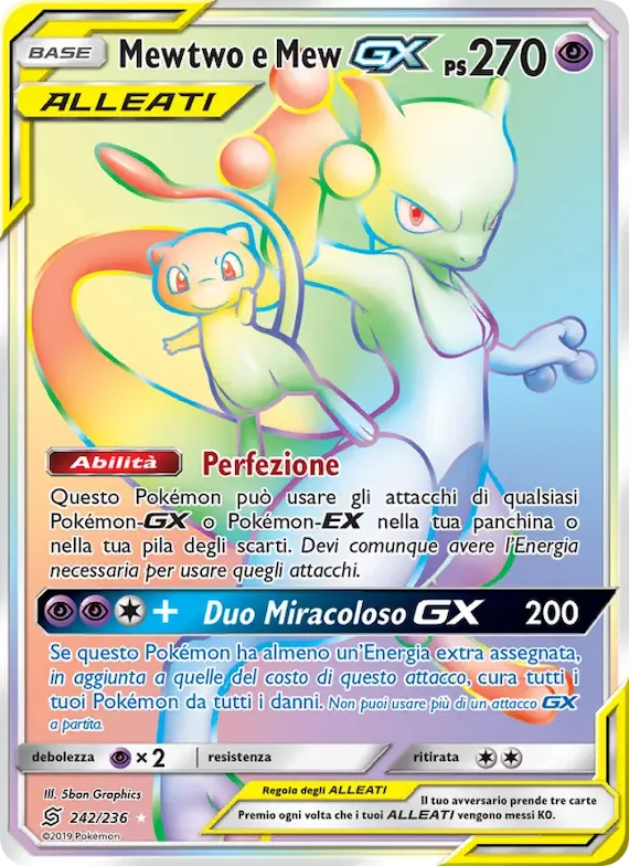 Mewtwo e Mew GX 242 – Sintonia Mentale