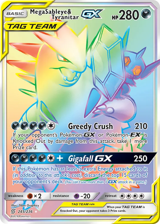 Mega Sableye & Tyranitar-GX #245 – Unified Minds