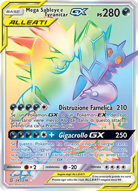 Mega Sableye e Tyranitar GX 245 – Sintonia Mentale