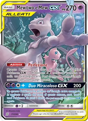 Mewtwo e Mew GX 71 – Sintonia Mentale