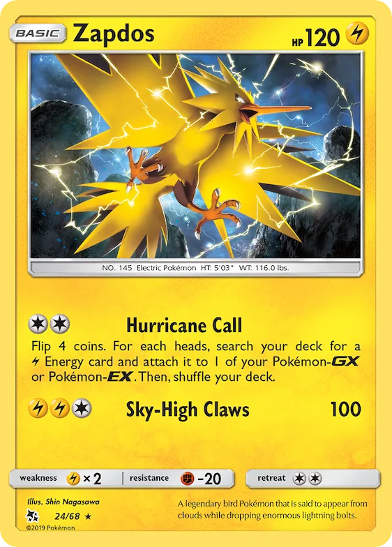 Zapdos #24 – Hidden Fates