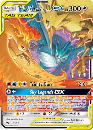 Moltres & Zapdos & Articuno-GX #44 – Hidden Fates