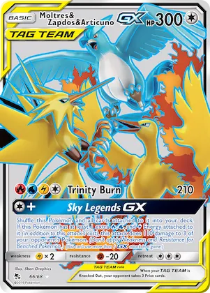 Moltres & Zapdos & Articuno-GX #66 – Hidden Fates