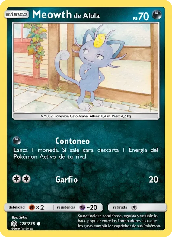 Meowth de Alola 128 – Eclipse Cósmico