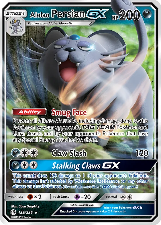Alolan Persian-GX #129 – SM - Cosmic Eclipse