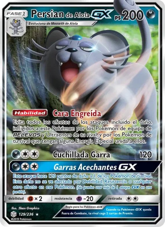 Persian de Alola GX 129 – Eclipse Cósmico