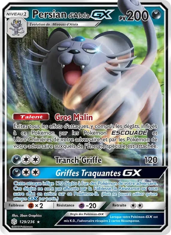 Persian d’Alola GX 129 – Éclipse Cosmique
