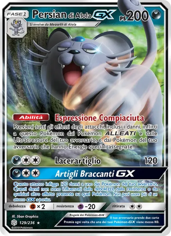 Persian di Alola GX 129 – Eclissi Cosmica