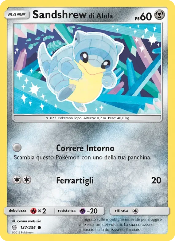 Sandshrew di Alola 137 – Eclissi Cosmica