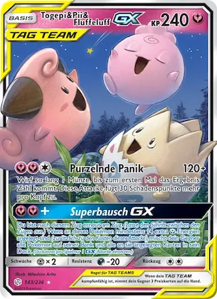 Togepi & Pii & Fluffeluff GX Nr. 143 – Welten im Wandel