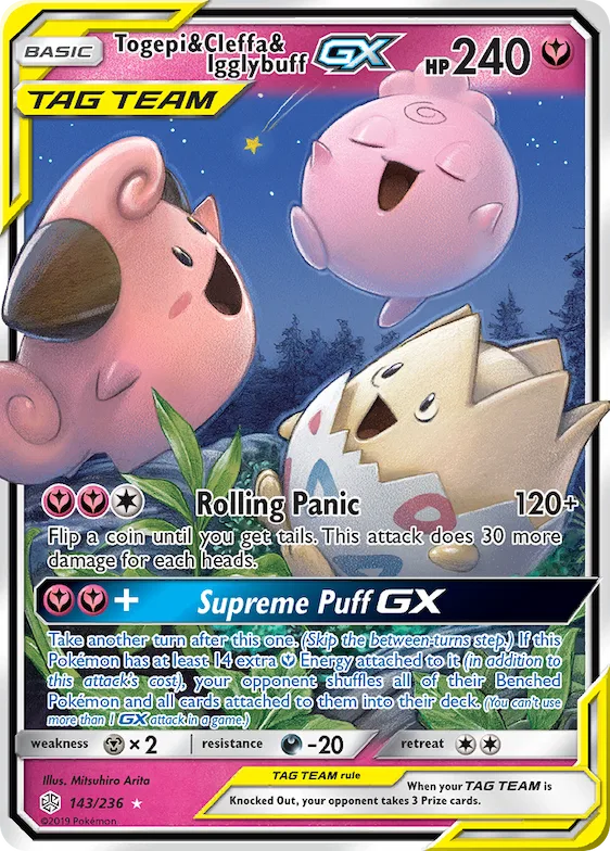 Togepi & Cleffa & Igglybuff-GX #143 – SM - Cosmic Eclipse