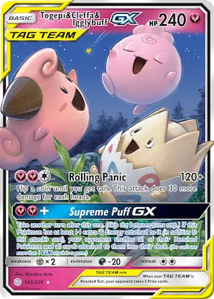 Togepi & Cleffa & Igglybuff-GX #143 – SM - Cosmic Eclipse