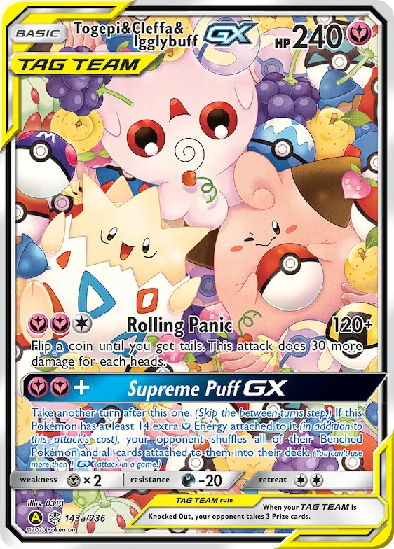 Togepi & Cleffa & Igglybuff-GX #143a – SM - Cosmic Eclipse