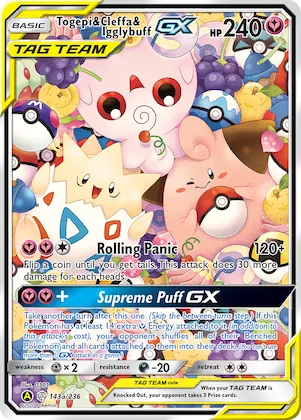 Togepi & Cleffa & Igglybuff-GX #143a – SM - Cosmic Eclipse
