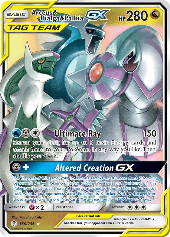 Arceus & Dialga & Palkia-GX #156 – SM - Cosmic Eclipse