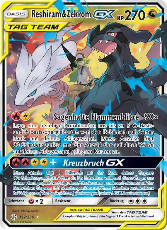Reshiram & Zekrom GX 157 – Welten im Wandel