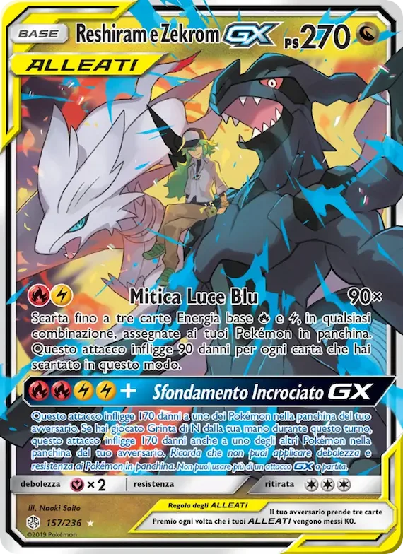 Reshiram e Zekrom GX 157 – Eclissi Cosmica