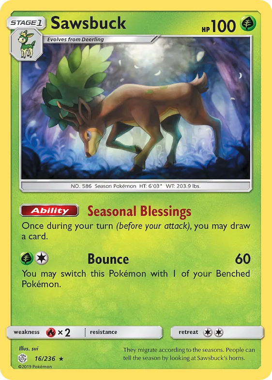 Sawsbuck #16 – SM - Cosmic Eclipse