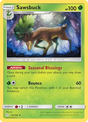 Sawsbuck #16 – SM - Cosmic Eclipse