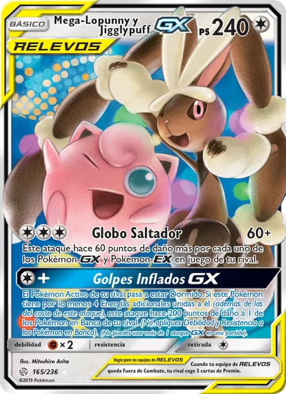 Mega-Lopunny y Jigglypuff GX 165 – Eclipse Cósmico