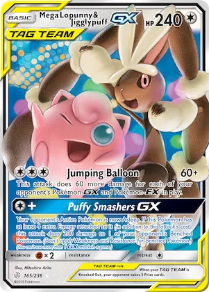 Mega Lopunny & Jigglypuff-GX #165 – SM - Cosmic Eclipse