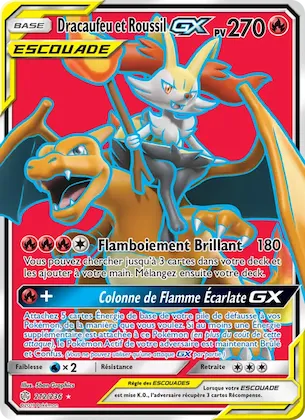 Dracaufeu et Roussil GX n° 212 – Éclipse Cosmique