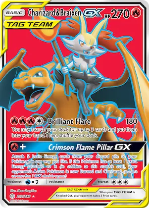Charizard & Braixen-GX #212 – SM - Cosmic Eclipse