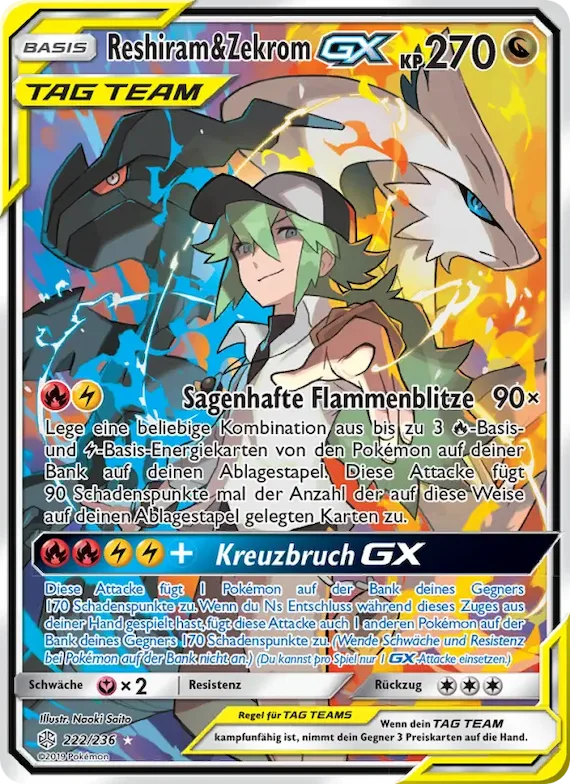 Reshiram & Zekrom GX 222 – Welten im Wandel