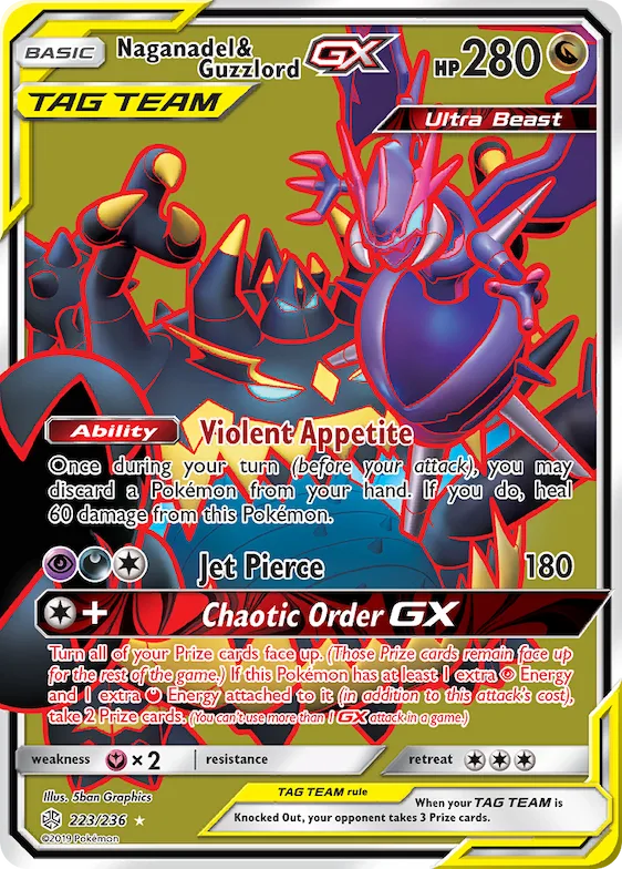 Naganadel & Guzzlord-GX #223 – SM - Cosmic Eclipse