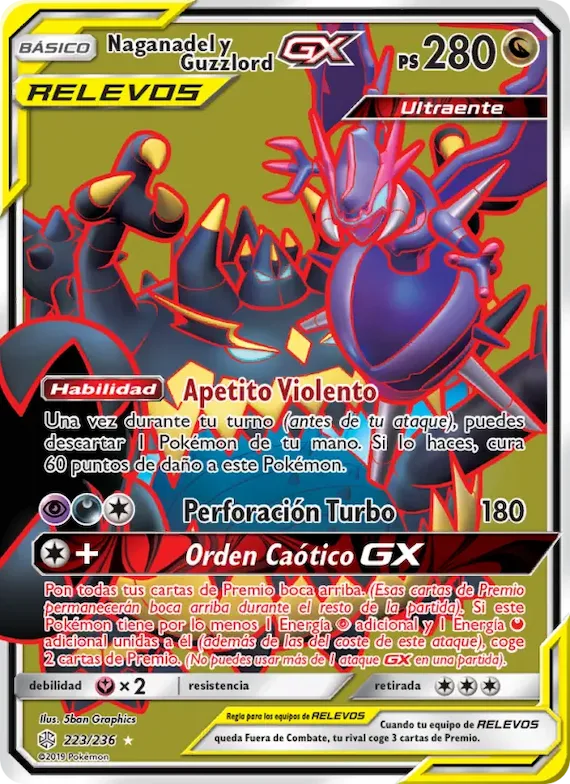Naganadel y Guzzlord GX 223 – Eclipse Cósmico