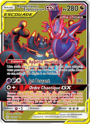 Mandrillon et Engloutyran GX n° 223 – Éclipse Cosmique