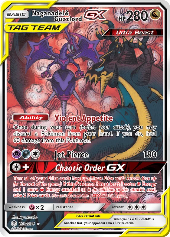 Naganadel & Guzzlord-GX #224 – SM - Cosmic Eclipse