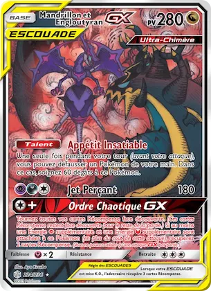 Mandrillon et Engloutyran GX n° 224 – Éclipse Cosmique