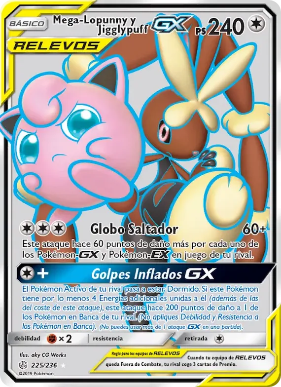 Mega-Lopunny y Jigglypuff GX 225 – Eclipse Cósmico