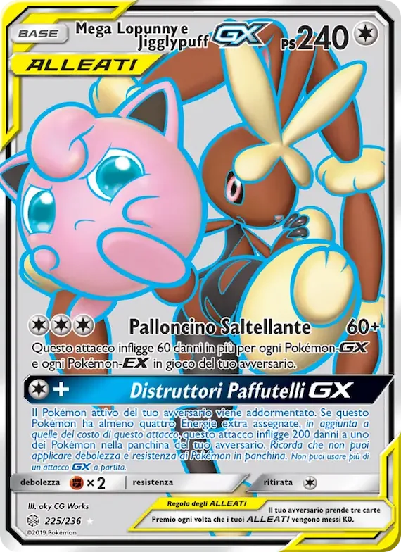 Mega Lopunny e Jigglypuff GX 225 – Eclissi Cosmica