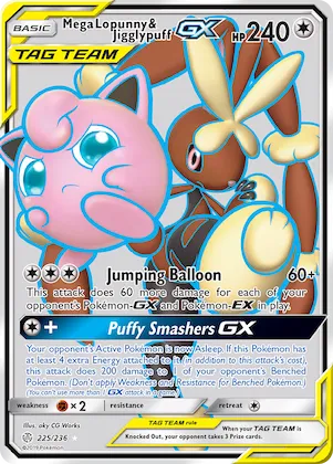 Mega Lopunny & Jigglypuff-GX #225 – SM - Cosmic Eclipse