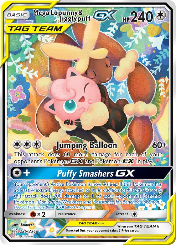 Mega Lopunny & Jigglypuff-GX #226 – SM - Cosmic Eclipse