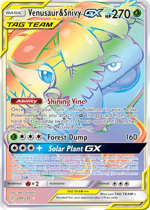 Venusaur & Snivy-GX #249 – SM - Cosmic Eclipse