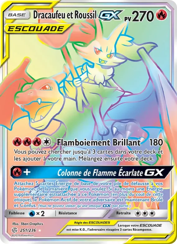 Dracaufeu et Roussil GX 251 – Éclipse Cosmique