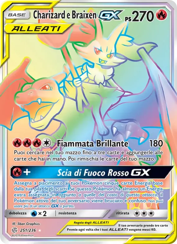 Charizard e Braixen GX 251 – Eclissi Cosmica