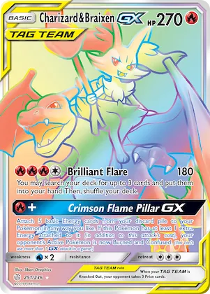 Charizard & Braixen-GX #251 – SM - Cosmic Eclipse