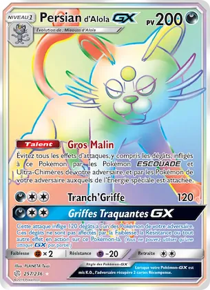 Persian d’Alola GX n° 257 – Éclipse Cosmique
