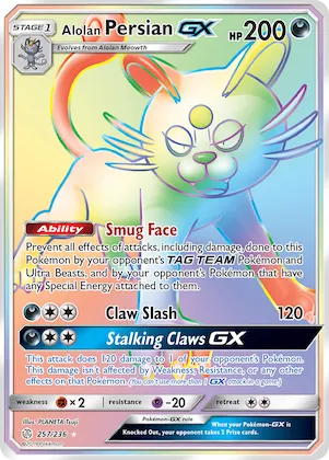 Alolan Persian-GX #257 – SM - Cosmic Eclipse
