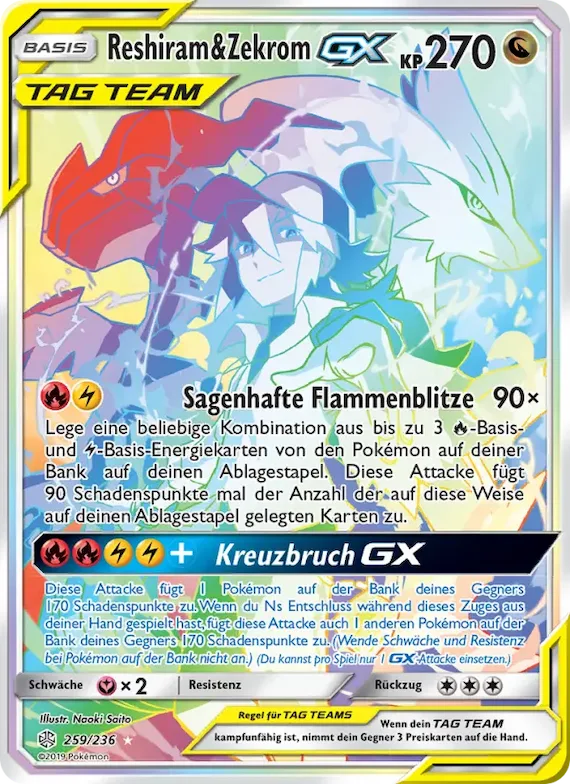 Reshiram & Zekrom GX 259 – Welten im Wandel