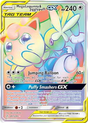 Mega Lopunny & Jigglypuff-GX #261 – SM - Cosmic Eclipse