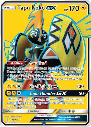Tapu Koko-GX #135 – Guardians Rising