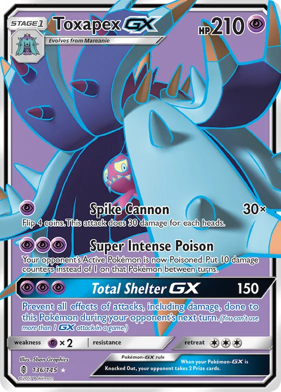 Toxapex-GX #136 – Guardians Rising