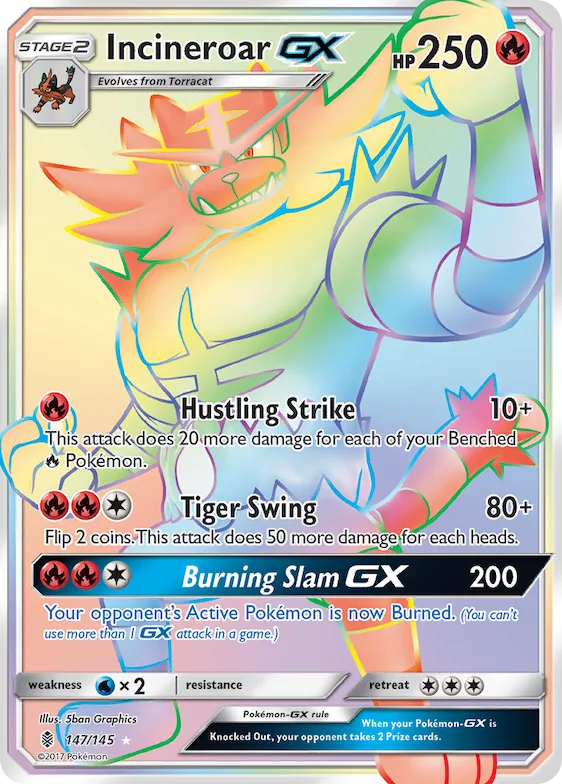 Incineroar-GX #147 – Guardians Rising