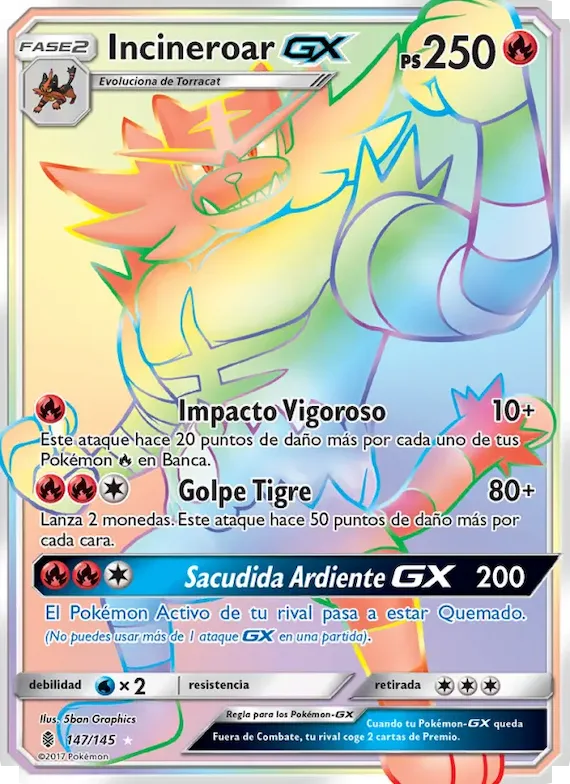 Incineroar GX 147 – Albor de Guadianes
