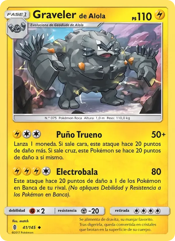 Graveler de Alola 41 – Albor de Guadianes
